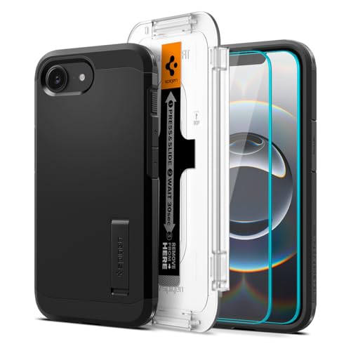 Protection écran iPhone 16e et coque antichoc Spigen Tough Armor pour le quotidien