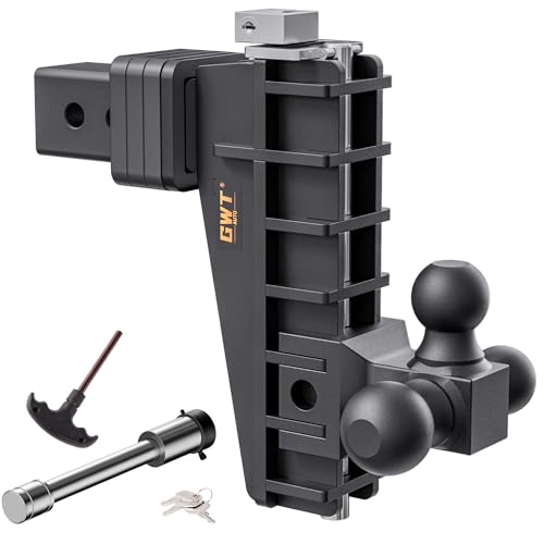 GWTAUTO Adjustable Trailer Hitch, Tri-Ball (1-7/8" x 2" x 2-5/16")