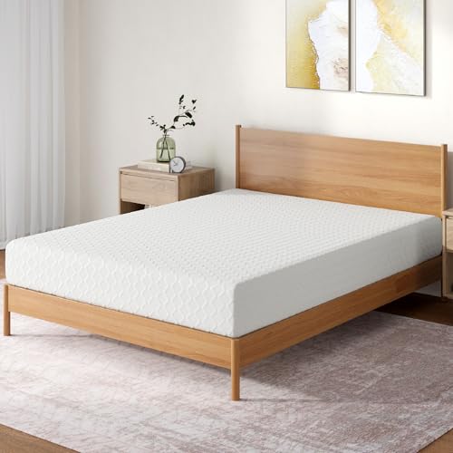Image of Signature Design by Ashley Queen Size Chime 10 Inch Medium Firm Memory Foam Mattress with Green Tea & Charcoal Gel for Pressure Relief, Fiberglass Free, Mattress In A Box