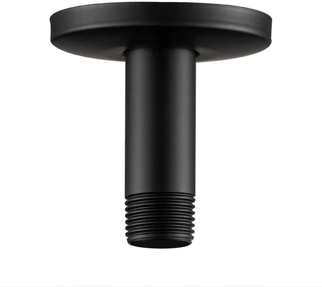 Ceiling Mounted Stainless Steel Bathroom Shower Head Arm Tube Black Round 10/30CM Straight Extender Extension Pipe Accessories