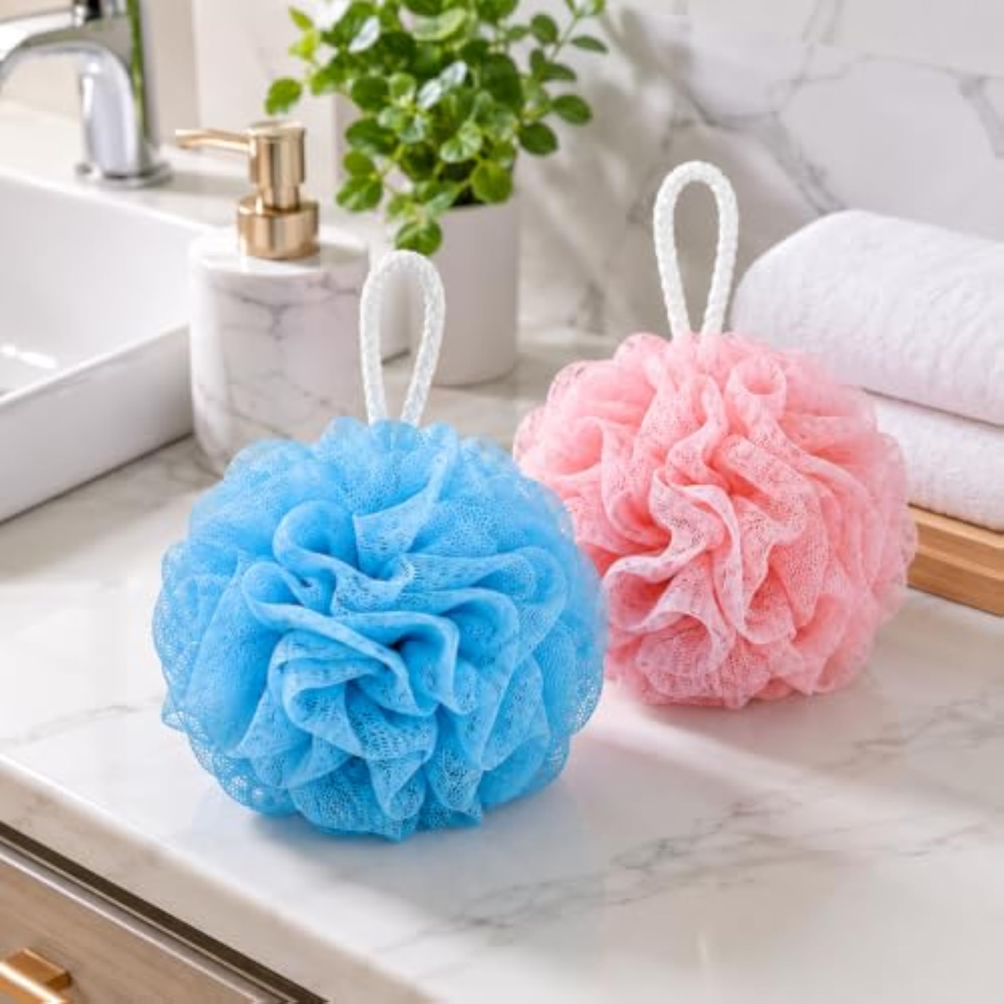 Loofah for Bathing, Body Scrubber for Men & Women, Pack of 2