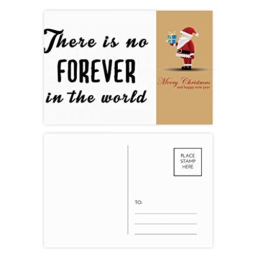 Cartes postales de remerciement No Forever lot de 20 avec citation
