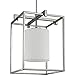 Chadwick Collection 1-Light Etched Opal Glass Modern Pendant Light Brushed Nickel