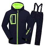 ♥Dies ist ein funktioneller Skianzug, wasserdicht, warm, verschleißfest, antistatisch, winddicht.