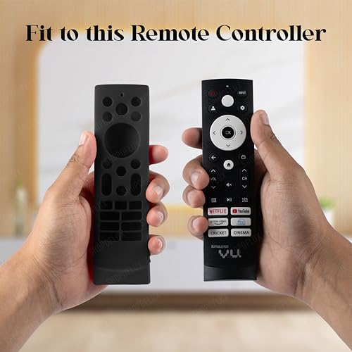 Image of Shopoflux Silicone TV Remote Cover Compatible with Hisense Smart TV Remote VU GloLED Series Tv Remote Cover (Black)