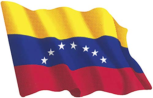 Artimagen Pegatina Bandera Ondeante Venezuela pequeña 65x50 mm.