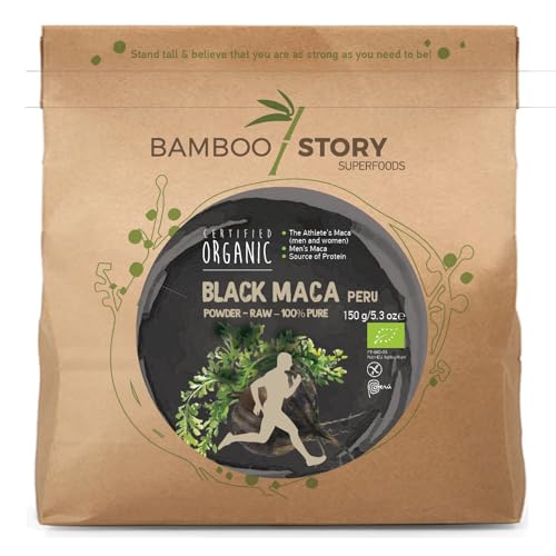 Black Maca | BAMBOO STORY | | Powder | 100% Peru | Raw | Organic | 100% Pure | 150g