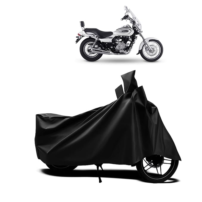 Image of DRAKOWISH Waterproof Bike Cover for Bajaj Avenger Cruise 220 | All Weather Protection from Rain, Dust, UV Rays & Scratches with Mirror Pockets & Buckle Belt | Avenger Cruise 220 Bike Cover
