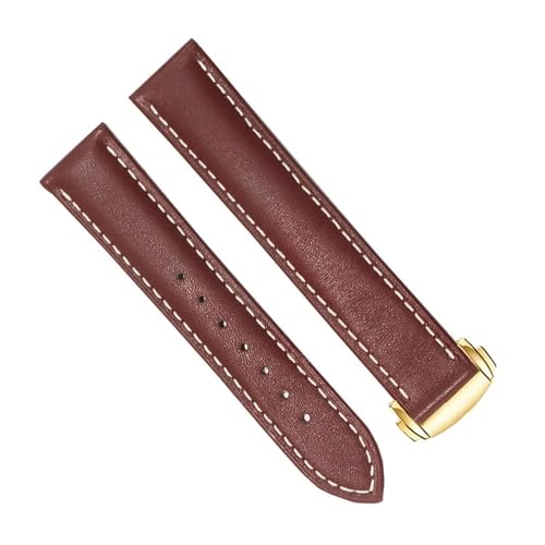 Bracelet de montre universel en cuir 20mm 22mm avec boucle pliante