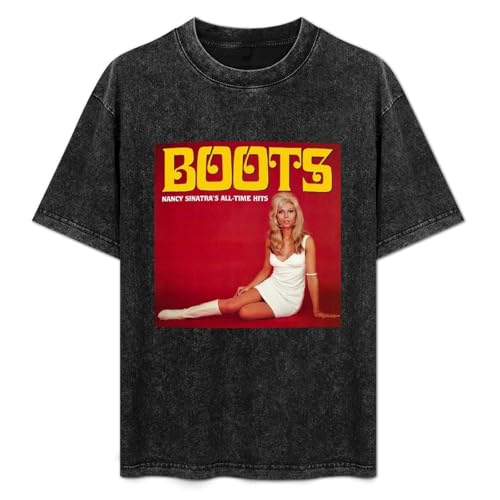 Photo de Nancy Sinatra Boots Black T-Shirt Mens Tee Unisex Tops L