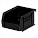 Bin [Set of 24] Size: 3" H x 4.13" W x 5.38" D, Color: Black