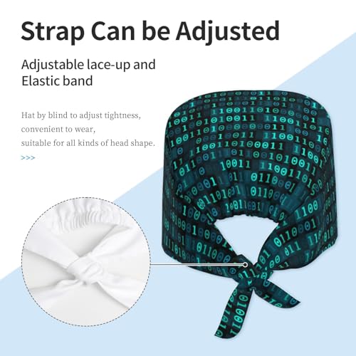 Image of Unisex Adjustable Surgical Sweatband - Elastic Bandage Cap - Scrub Caps for Nurse Working Cap