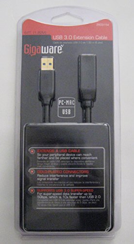 Gigaware USB 3.0�����P�[�u�� ? 6 ft ( 1.82 m ) PC ? Mac