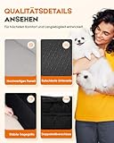 Upvilla Orthopädisches Hundebett XL, Hundekorb Waschbar mit Eierförmiger Kistenschaum，Wasserdicht Hundesofa mit rutschfeste Unterseite und Vierseitiges Kissen (Black, 117x76x19cm)