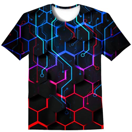 Image of LAIDIPAS Boys Girls 3D Graphic T-Shirt Short Sleeve Tops Tees 6-16 Years