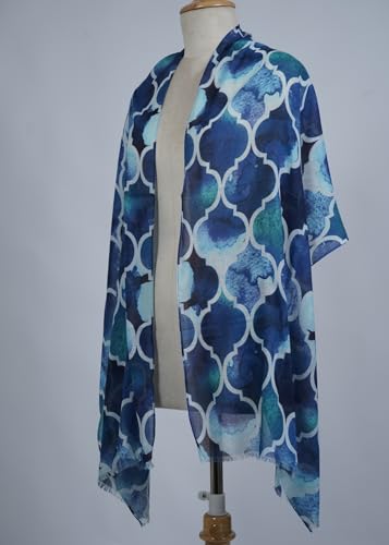 Image of VIC Cotton Modal Digital Print Scarf for Women | Digital Print Designer Stole | Soft Lightweight Luxury Wrap | Premium Cotton Modal Blend | 55 x 170 cm | VIC-SM-DP5517
