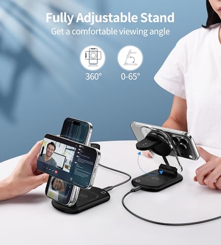 Mukiya 3-in-1 Foldable MagSafe Charging Stand with Night Light — view 7