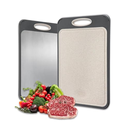 Large Stainless-Steel Cutting Board for Kitchen, Food Grade and Dishwasher Safe, Great for Meat and Veggies, Easy to Use, Strong and Long Lasting
