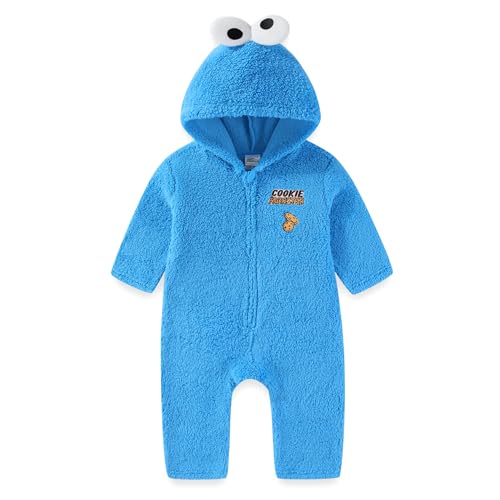 Disfraz completo Cosplay Cookie Monster Niño con capucha