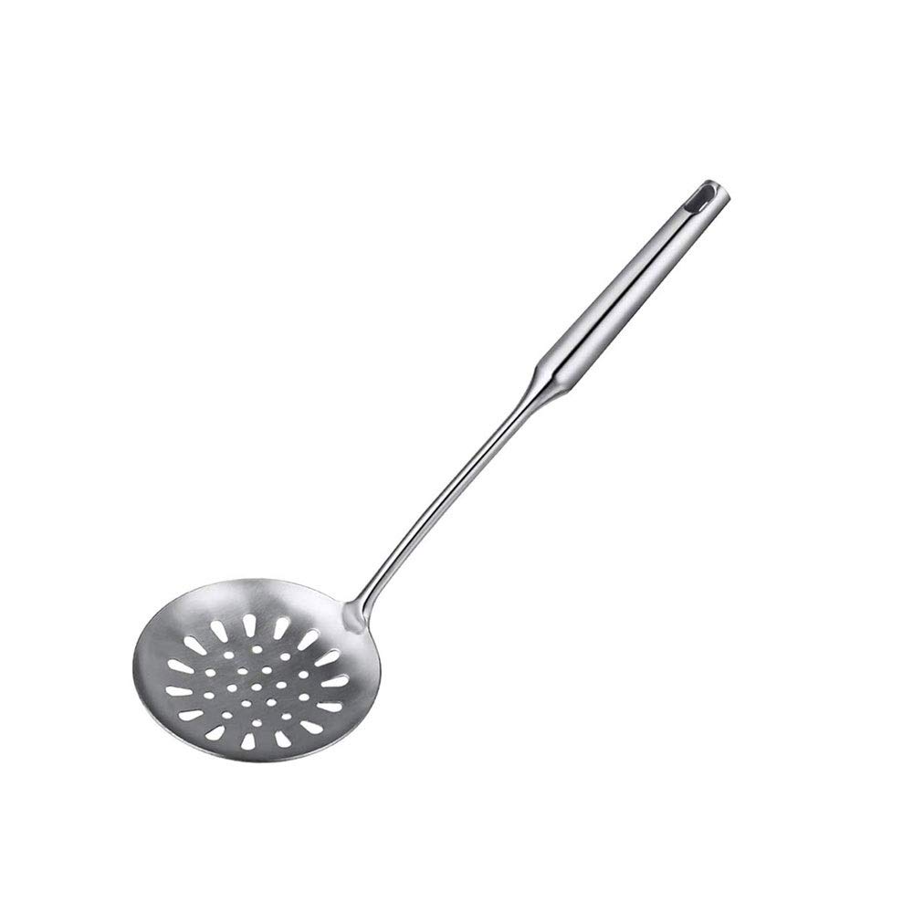 Strainers Stainless steel colander, strainer spoon, slotted spoon, used in kitchen fryer, draining and frying (Color : A)