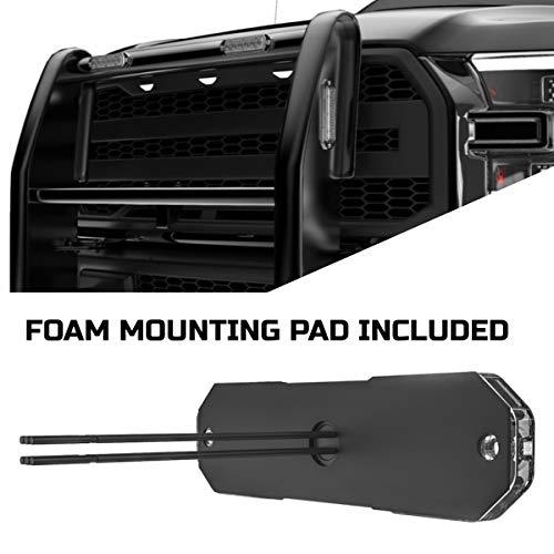 Speedtech Lights Z-6 Tir 18W Led Strobe Light For Police Cars, Construction Trucks, Service Vehicles, Plows, Emergency Vehicles. Surface Mount Grille Flashing Hazard Beacon Light - Red/Red #TOP5