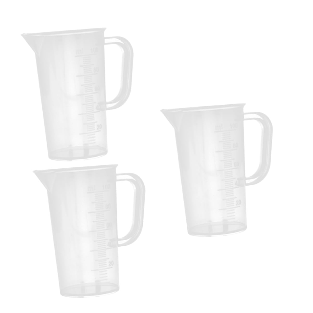 Luxshiny 3Pcs Scale Juice Jug Cold Water Bottle pitcher Measuring Scale Cups measuring beaker water pitcher liquid measuring cups measuring cup store plastic concentrate Baker white