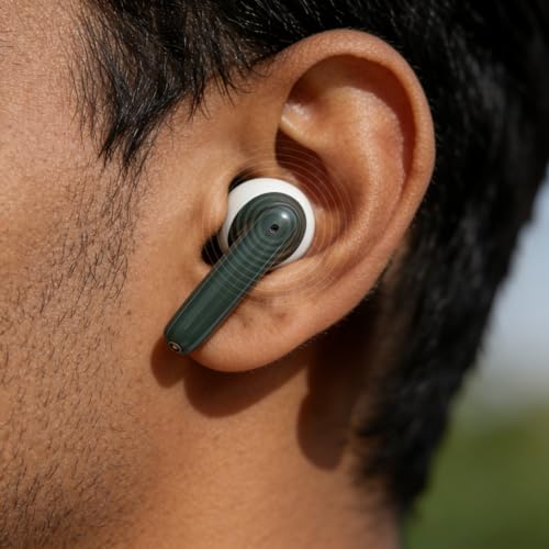 Image of Futopia Wireless Groove Bluetooth Earbuds v5.4 with Charging Case | 10mm HD Sound Drivers | Type-C Fast Charging | 4-5H Playtime | 10-15M Range | Lightweight in-Ear Headphones- White