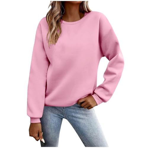 Women Thick Sweatshirts Crewneck Y2k Hoodies Fashion Outfits Teen Girls Long Sleeve Cute Sweater 2025 Winter Clothes