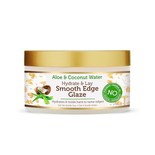 African Pride Moisture Miracle Smooth Edge Glaze – Maximum Edge Control & Hydration, Non-Flaking Edge Gel | Natural Ingredients, Coconut & Aloe Water | Nourish, Moisture & Hold | 6oz