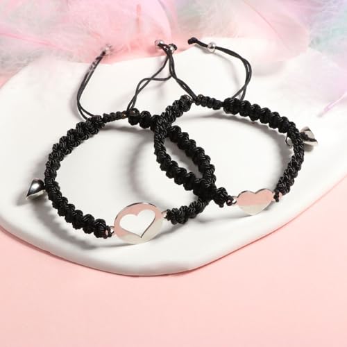 Image of First Day of Kindergarten Pre K Gifts for Mother Daughter,Mommy and Me Bracelet Matching Heart Bracelets Set for 2