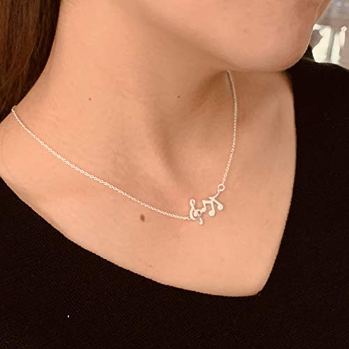 Gifts for Music Lovers Treble Clef Music Note Necklace Music Festival Outfits Music Lover Gifts4