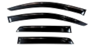 KPY Window Visor Compatible with Chevrolet Chevy Trailblazer 2002-2009 & Trailblazer SS 2006-2009, 4PC Rain Guard Side Window Vent Deflectors Tape-On Style, 2002 2003 2004 2005 2006 2007 2008 2009