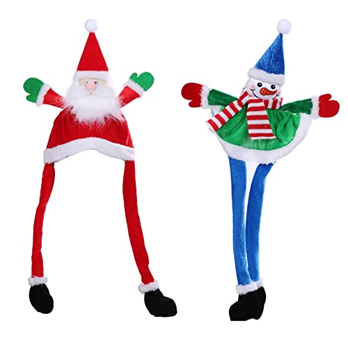 Bewegliche Weihnachtsmütze 29 ZWTPGKRD Weihnachtsmütze mit beweglichen Cartoon-Händen, bewegliches...