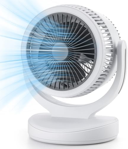 Air Circulation Fan Desktop Quiet Smart Fans for Bedroom, Quiet Table Fan, 360°Oscillating Fan, 3Speeds, Powerful Desk Fan for Whole Room Home Office Air Circulation Fan Desktop Quiet Smart Fans for Bedroom, Quiet Table Fan, 360°Oscillating Fan, 3Speeds, Powerful Desk Fan for Whole Room Home Office