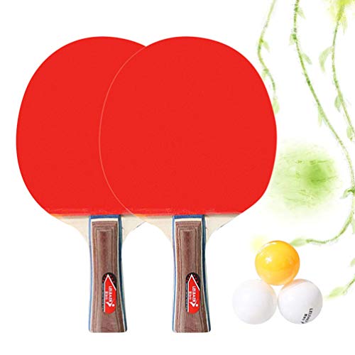 FAVOMOTO Pong Paddle Set Raquete de Tênis de Mesa para 2 Jogadores Raquete de Bastão de Pong Rack pa