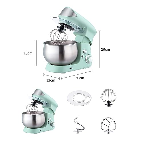 Electric Food Stand Mixer with 3.5L Mixing Bowl & Splash Guard 6 Speeds Tilt Head Food Blender Includes Beater, Dough Hook & Balloon Whisk for Kitchen Baking Cakes, Batters, Bread, Desserts 600W ( Col - Image 5