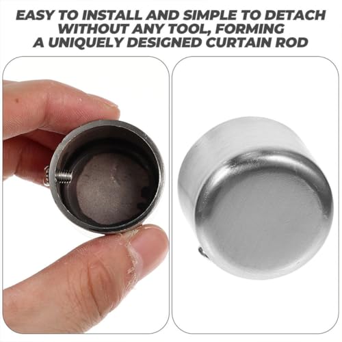 Tapones de cortina e instalación de aleación para ventanas, pack de 6 piezas 4