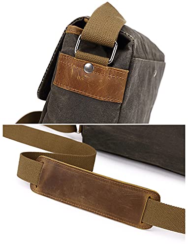 Camera Bag, Slr Dslr Waterproof Canvas Camera Case, Vintage Padded Shoulder Bag For Women And Men (Army Green) #TOP5
