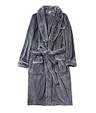 ▶ Le peignoir en flanelle grande taille pour homme est un peignoir classique et confortable conçu spécifiquement pour les grandes tailles, doté d'une ceinture à nouer pour un ajustement sûr.