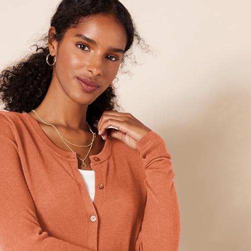 image for Amazon Essentials Women's Lightweight Crewneck Cardigan Sweater (Avail