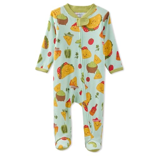 Image of Butterblu Baby Boys' Scout Sleep & Play 100% Organic Cotton Footed Zip Front Sleeper Pajamas for Baby Boys