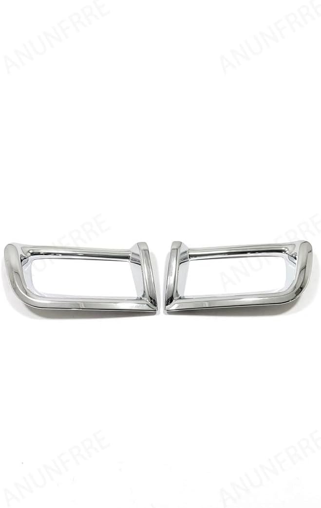 compatible with Car Accessories Fit for Toyota Land Cruiser Prado FJ150 2018-2021 ABS Chrome Exterior Rear Tail Fog Light Lamp Frame Cover Trim 2PCS Set