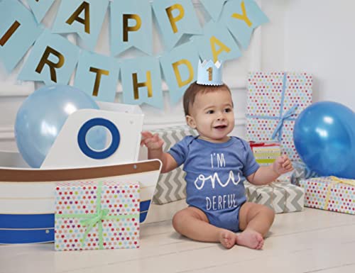 Syesql Baby Boys Half Birthday Crown - First Birthday Blue Felt Hat, Cake Smash Prop, Birthday Hats For Kids, Baby's Birthday Photo Props (Boys 1St Birthday Crown) #TOP3