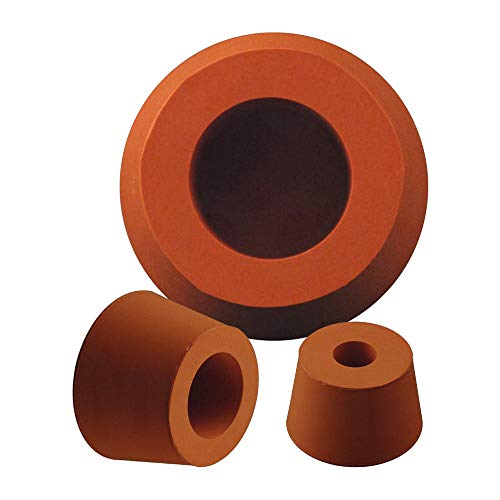 Silicone Hollow Tapered Plugs - Orange 1.306/1.622 Hollow Silicone Plug, Red-Oxide MOCAP MHSP1.306/1.622 (qty5)