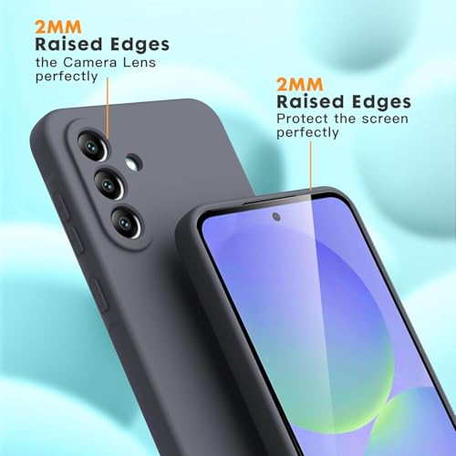 Image of DIZORO Microfiber Candy Case for Samsung A36 5G Smooth Touch Cushion Liquid Soft Silicone Gel Rubber Phone Cases Non-Slip Full Body Protective Shockproof Back Cover (Space)