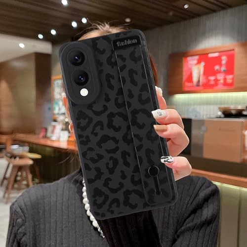 Image of Compatible with Samsung Galaxy S25 Edge Case with Strap Wrist Black