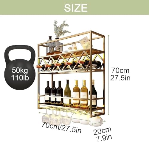 Présentoir à vin mural moderne avec support bouteilles