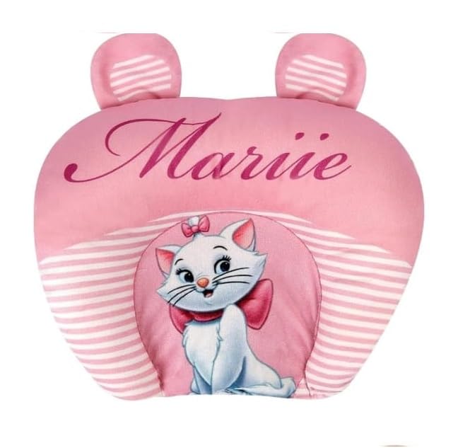 Soft Pillow with Cushion Support | Breathable Cotton Cushion | U-Shape & Round Shaping Design | 0–12 Months | Pink-image-41