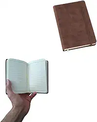 Caderno Moleskine Pequena Marrom 10x15 Com Pauta 80 Folhas Caderneta de Anotações Capa Emborrachada Bloco de notas (marrom)
