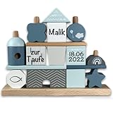 taufgeschenk junge pate MOTORIK UND LERNEN - Mit den Bauklötzen des Steckspiel Hauses kann Dein Kind immer wieder neue Formen zusammenstellen und seine Geschicklichkeit & Feinmotorik verbessern sowie Farben und Formen kennenlernen